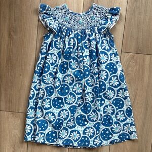 ANAVINI Blue Floral Kids Dress